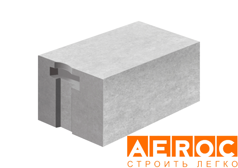 Газобетон Аэрок D400 паз-гребень В2.0 625х300х250 мм